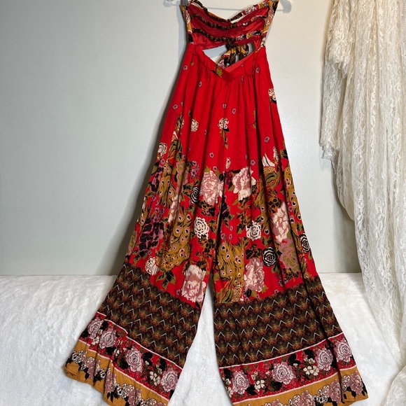 Free People Bali Birds of Paradise Cutouts jumpsuit - Picture 5 of 8